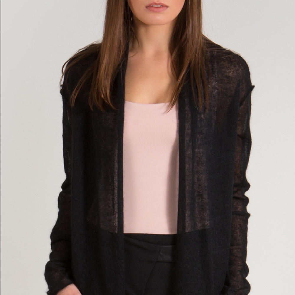 TALULA - black mohair cardigan
